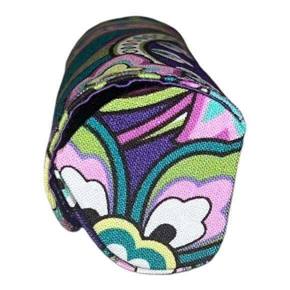 Vera Bradley Heather Hard Clip Eyeglass Readers Case Purple Blue Floral NWOT - Picture 4 of 5